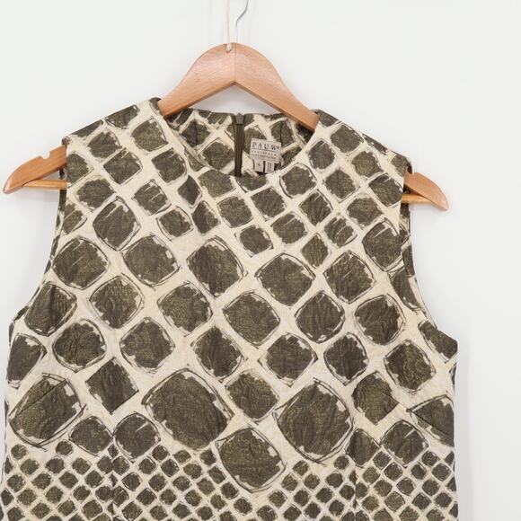 Pauw Amsterdam Structured Dress Metallic Snake Print Architectural Career Size 4 - Picture 10 of 11